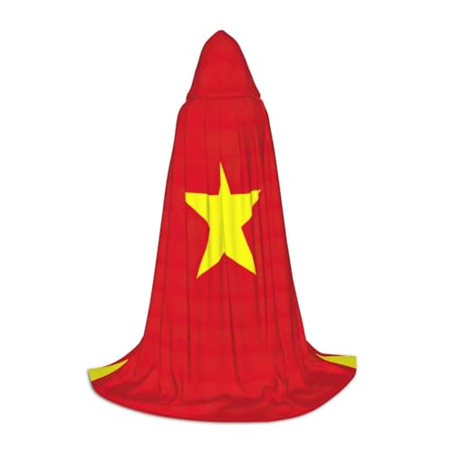 UVBDF Vietnamesische Flagge, Halloween-Kostüm, Kapuzenumhang, Cosplay, Umhang mit Umhang, Zubehör, Karnevals-Must-Have UVBDF Vietnamesische Flagge, Halloween-Kostüm, Kapuzenumhang, Cosplay, Umhang mit Umhang, Zubehör, Karnevals-Must-Have von UVBDF