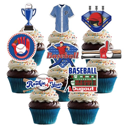 32 Stück Baseball Cupcake Toppers, Kuchen Deko für Thema Party Dekoration 32 Stück Baseball Cupcake Toppers, Kuchen Deko für Thema Party Dekoration von UVTQSSP
