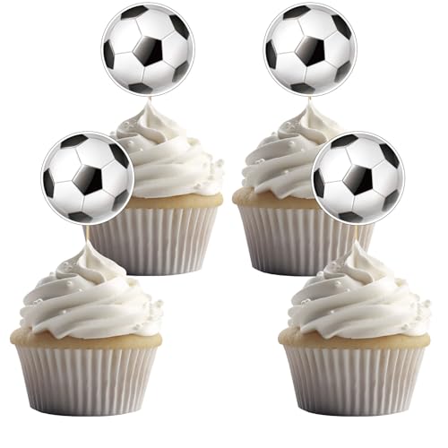 24 Stück Fußbälle Cupcake Toppers für Fußball Thema Party und Sport Geburtstag Party Dekoration 24 Stück Fußbälle Cupcake Toppers für Fußball Thema Party und Sport Geburtstag Party Dekoration von UVTQSSP