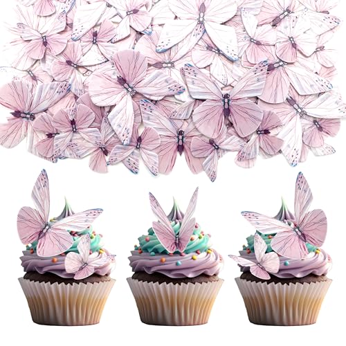 72 Stück Essbare 3D Schmetterling Cupcake Topper, Schmetterlinge Tortendeko für Butterfly Party Hochzeit Baby Dusche Geburtstag, Violett 72 Stück Essbare 3D Schmetterling Cupcake Topper, Schmetterlinge Tortendeko für Butterfly Party Hochzeit Baby Dusche Geburtstag, Violett von UVTQSSP