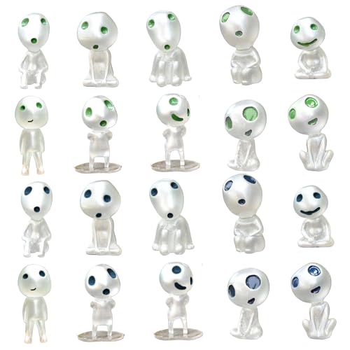 Mini Alien Figuren 20pcs Alien Figur leuchten im dunklen winzigen Spielzeug 10 Stile Harz Figur Partybevorzugung für Kinder, Statue, Statue von UWEOTYYY