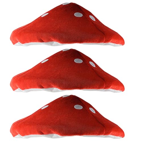 UWEOTYYY 3pcs Pilzhut, 16 Zoll Plüsch Cartoon lustige Hüte, verrückte Hüte für Kinder Kostüm Cosplay Accessoire, Festivalhut UWEOTYYY 3pcs Pilzhut, 16 Zoll Plüsch Cartoon lustige Hüte, verrückte Hüte für Kinder Kostüm Cosplay Accessoire, Festivalhut von UWEOTYYY