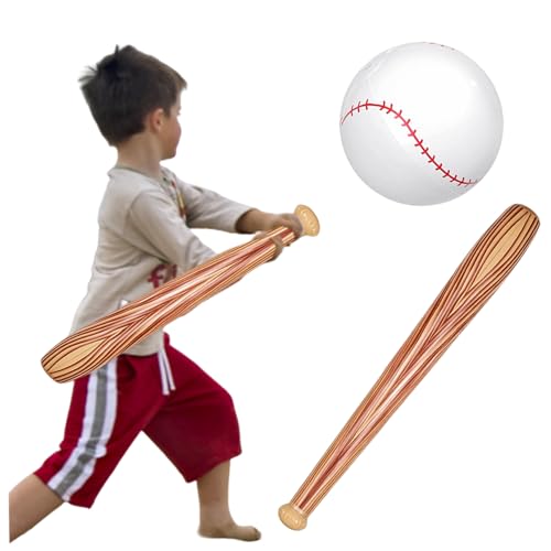 UWEOTYYY Baseball Beach Ball aufblasbare Baseball -Fledermaus Ball Set Pool Float für Pool Beach Fun Sports Game 3pcs von UWEOTYYY
