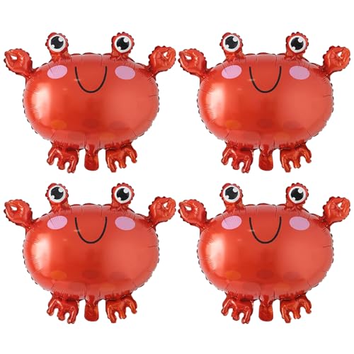 UWEOTYYY Crawfish -Luftballons, Partyballons, 4pcs 21x17 -Zoll Aluminiumfolie Krabbe für Geburtstag Babyparty -Ozean -Party -Dekoration, UWEOTYYY Crawfish -Luftballons, Partyballons, 4pcs 21x17 -Zoll Aluminiumfolie Krabbe für Geburtstag Babyparty -Ozean -Party -Dekoration, von UWEOTYYY