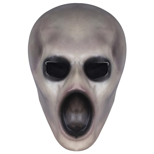 UWEOTYYY Gruselige Gesichtsmaske blasse Halloween Maske Ghost Skull Cosplay Kostüm Halloween Party Volles Gesicht gruselig blass mit schwarzem Mund und Augen UWEOTYYY Gruselige Gesichtsmaske blasse Halloween Maske Ghost Skull Cosplay Kostüm Halloween Party Volles Gesicht gruselig blass mit schwarzem Mund und Augen von UWEOTYYY