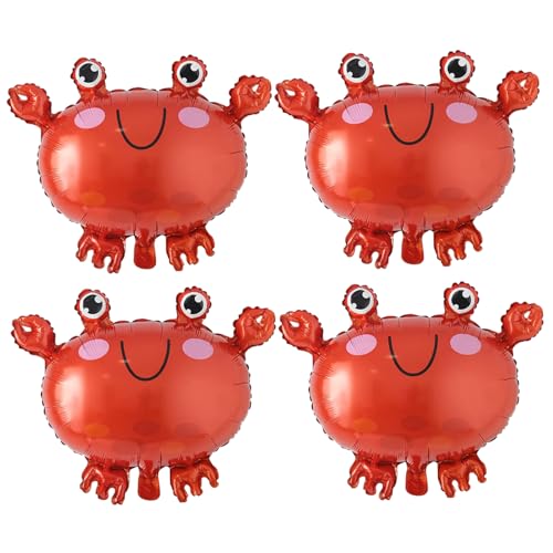 UWEOTYYY Hummerballons, Partyballons, 4pcs 21x17 -Zoll Aluminiumfolie Krabbe für Geburtstag Babyparty Ozean thematische Party Dekorationen, Languste von UWEOTYYY