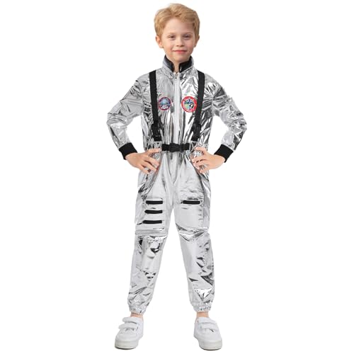 UWXOZO Astronaut Kostüm Kinder Space Kostüm für Kinder Mädchen Fasching Karneval Kostüme Jungen Silber Weltraum Kostüm Onesie UX014L UWXOZO Astronaut Kostüm Kinder Space Kostüm für Kinder Mädchen Fasching Karneval Kostüme Jungen Silber Weltraum Kostüm Onesie UX014L von UWXOZO