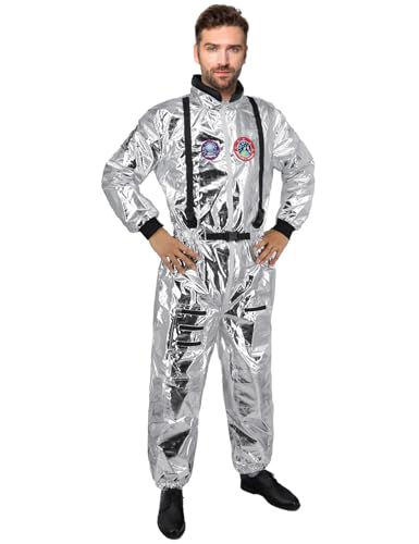 UWXOZO Astronaut Kostüm Herren Damen Weltraum Kostüm Set Faschings Karneval Kostüm Erwachsener Unisex Silber Astronaut Kostüm Gesamt Geburtstag Cosplay Themenparty Outfit UX015L UWXOZO Astronaut Kostüm Herren Damen Weltraum Kostüm Set Faschings Karneval Kostüm Erwachsener Unisex Silber Astronaut Kostüm Gesamt Geburtstag Cosplay Themenparty Outfit UX015L von UWXOZO