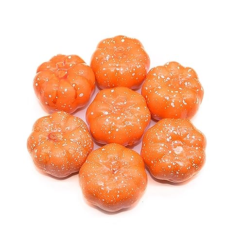 UWYRKSW 100 Stück Mini-Kunstkürbis, 3,5 cm, Gelb, DIY Thanksgiving, Halloween, Party-Dekoration, Requisiten von UWYRKSW