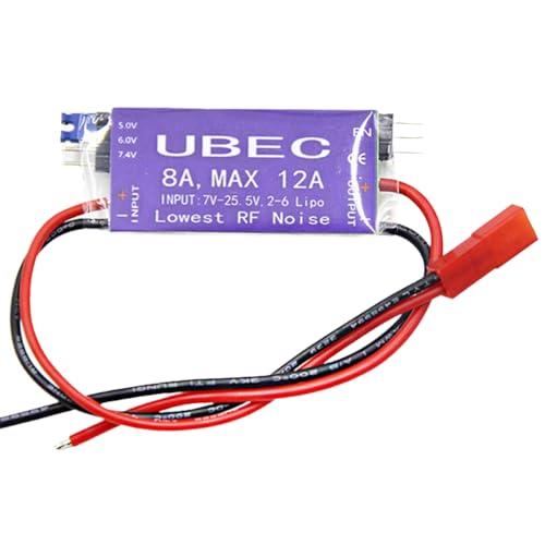 UWYRKSW UBEC-Spannungsregler für RC-Flugzeuge Ausgang 5V / 6 V Max 12A für 2-6S Lipo / 6-16 Cell NI-Eingangsschalter Modell Bec 8a von UWYRKSW
