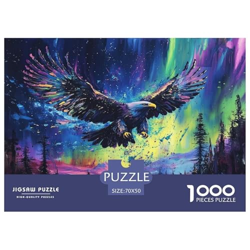 1000 Stück Adler Puzzles Lernspiel Spielzeug HeimdekoRatteteteteion Herausforderndes Vogels Puzzle Für Damen, Herren, Kinder Ab 14 Jahren 70x50cm/1000pcs von UXINYOUME