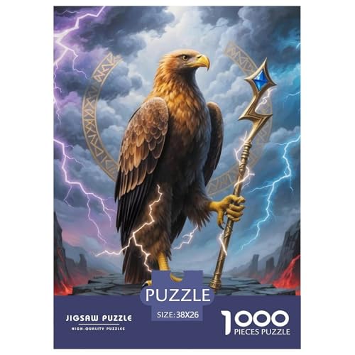 1000 Stück Adler Puzzles Lernspiel Spielzeug Heimdekoration Herausforderndes Animals Puzzle Für Damen, Herren, Kinder Ab 14 Jahren 38x26cm/1000pcs von UXINYOUME