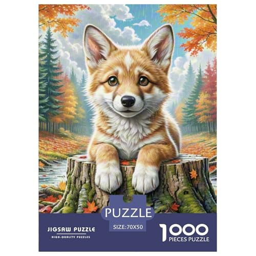 1000 Stück Deutscher Spitz Puzzles Lernspiel Spielzeug Wunderschönes Dekoration Anspruchsvolles Hübsches Tier Puzzle Für Damen, Herren, Kinder Ab 14 Jahren 70x50cm/1000pcs von UXINYOUME