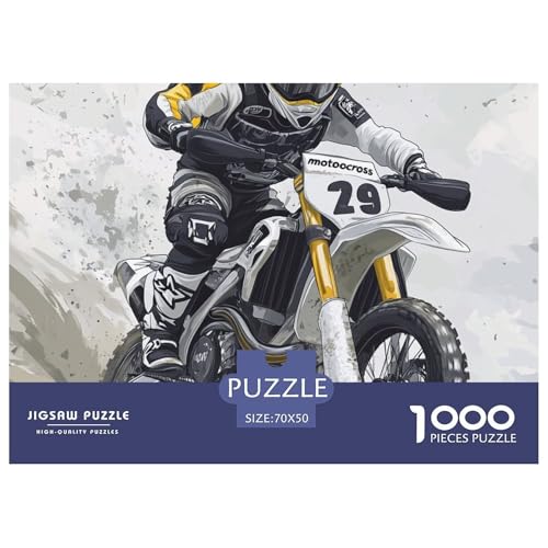 1000 Stück Dirt Bike Puzzle Familien-Puzzlespiel Wohnungsdekoration Anspruchsvolles Mountainbike Puzzle Für Damen, Herren, Kinder Ab 14 Jahren 70x50cm/1000pcs von UXINYOUME