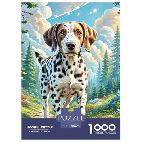 1000 Stück Englischer Springer Spaniel Puzzles Lernspiel Spielzeug Wohnungsdekoration Anspruchsvolles Hübsches Tier Puzzle Für Damen, Herren, Kinder Ab 14 Jahren 38x26cm/1000pcs von UXINYOUME