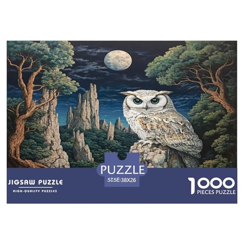 1000 Stück Eule Puzzles Lernspiel Spielzeug Wunderschönes DekoRatteteteteion Herausforderndes Tiere Puzzle Für Erwachsene Und Kinder 38x26cm/1000pcs von UXINYOUME
