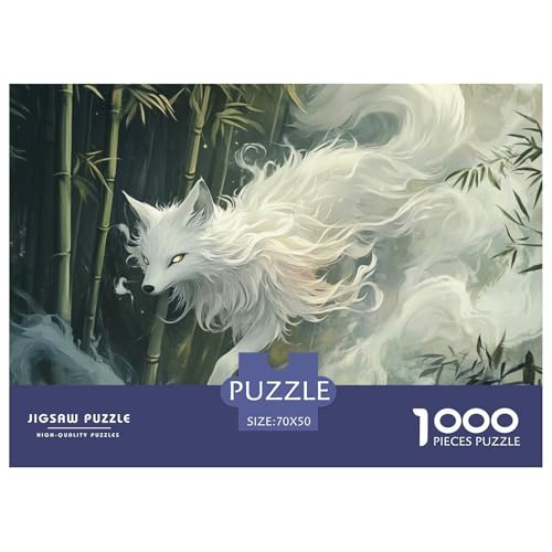 1000 Stück Fox Puzzles Familien-Puzzlespiel Wunderschönes Dekoration Anspruchsvolles Tiere Puzzle Für Erwachsene Und Kinder 70x50cm/1000pcs von UXINYOUME