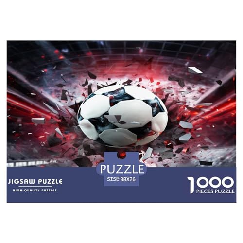 1000 Stück Fußball - Sports Puzzles Lernspiel Spielzeug Wunderschönes DekoRatteteteteion Anspruchsvolles Fußball Puzzle Für Damen, Herren, Kinder Ab 14 Jahren 38x26cm/1000pcs von UXINYOUME