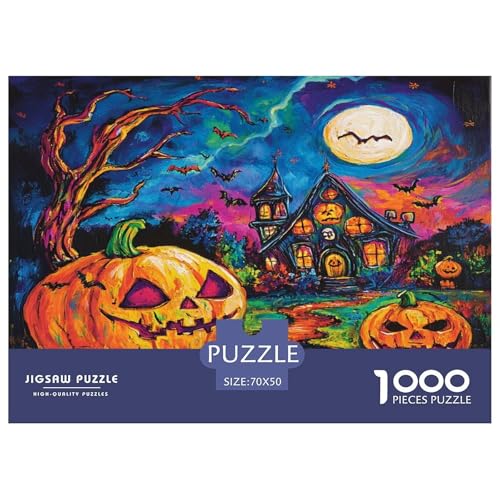 1000 Stück Halloween Dorf Puzzle Familien-Puzzlespiel Wohnungsdeko Anspruchsvolles Spooky Season Puzzle Für Damen, Herren, Kinder Ab 14 Jahren 70x50cm/1000pcs 1000 Stück Halloween Dorf Puzzle Familien-Puzzlespiel Wohnungsdeko Anspruchsvolles Spooky Season Puzzle Für Damen, Herren, Kinder Ab 14 Jahren 70x50cm/1000pcs von UXINYOUME