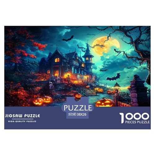 1000 Stück Halloween Dorf Puzzles Perfekt Für Spieleabende Wohnungsdeko Herausforderndes Spooky Season Puzzle Für Erwachsene Und Kinder 38x26cm/1000pcs 1000 Stück Halloween Dorf Puzzles Perfekt Für Spieleabende Wohnungsdeko Herausforderndes Spooky Season Puzzle Für Erwachsene Und Kinder 38x26cm/1000pcs von UXINYOUME