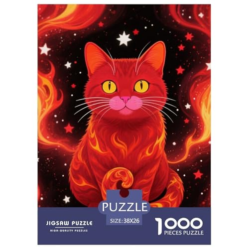 1000 Stück Katze Puzzle Lernspiel Spielzeug Wunderschönes Dekoration Herausforderndes Animaux mignons Puzzle Für Damen, Herren, Kinder Ab 14 Jahren 38x26cm/1000pcs von UXINYOUME