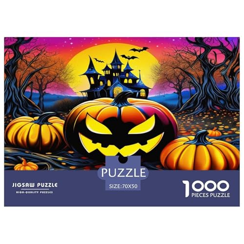 1000 Stück Kürbis Halloween Puzzles Familien-Puzzlespiel HeimdekoRatteteteteion Herausforderndes Halloween Puzzle Für Damen, Herren, Kinder Ab 14 Jahren 70x50cm/1000pcs 1000 Stück Kürbis Halloween Puzzles Familien-Puzzlespiel HeimdekoRatteteteteion Herausforderndes Halloween Puzzle Für Damen, Herren, Kinder Ab 14 Jahren 70x50cm/1000pcs von UXINYOUME
