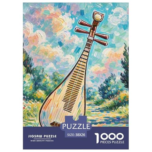 1000 Stück Pipa Puzzle Lernspiel Spielzeug Wunderschönes Dekoration Herausforderndes Musikinstrumente Puzzle Für Damen, Herren, Kinder Ab 14 Jahren 38x26cm/1000pcs von UXINYOUME