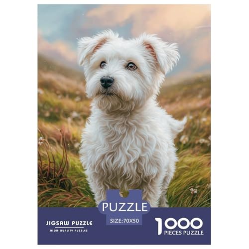 1000 Stück Süßer Haustierhund Puzzle Perfekt Für Spieleabende Wunderschönes Dekoration Anspruchsvolles Hübsches Tier Puzzle Für Erwachsene Und Kinder 70x50cm/1000pcs von UXINYOUME