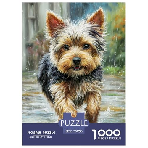 1000 Stück Süßer Haustierhund Puzzles Familien-Puzzlespiel Heimdekoration Herausforderndes Hübsches Tier Puzzle Für Damen, Herren, Kinder Ab 14 Jahren 70x50cm/1000pcs von UXINYOUME