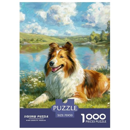 1000 Stück Süßer Haustierhund Puzzles Familien-Puzzlespiel Wunderschönes Dekoration Anspruchsvolles Hübsches Tier Puzzle Für Erwachsene Und Kinder 70x50cm/1000pcs von UXINYOUME