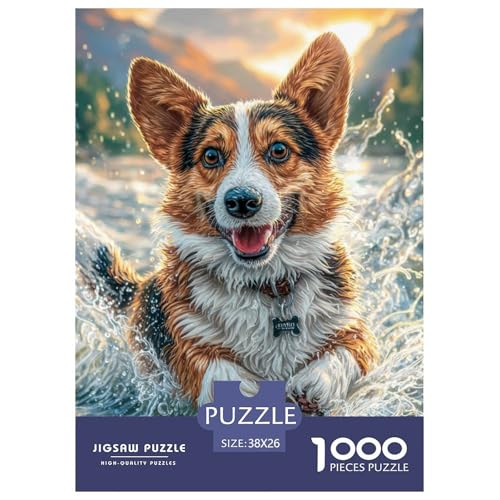 1000 Stück Süßer Haustierhund Puzzles Lernspiel Spielzeug Wohnungsdekoration Anspruchsvolles Hübsches Tier Puzzle Für Damen, Herren, Kinder Ab 14 Jahren 38x26cm/1000pcs von UXINYOUME
