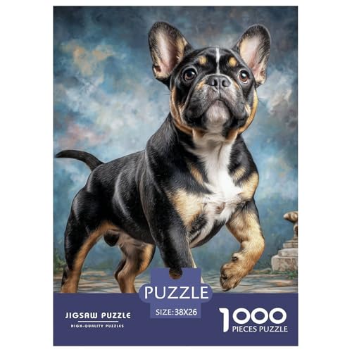 1000 Stück Süßer Hund Puzzle Familien-Puzzlespiel Wohnungsdekoration Anspruchsvolles Hübsches Tier Puzzle Für Damen, Herren, Kinder Ab 14 Jahren 38x26cm/1000pcs von UXINYOUME