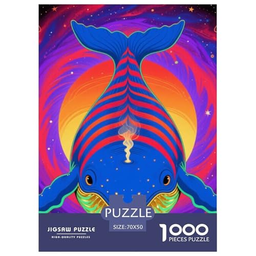 1000 Stück Wal Puzzle Perfekt Für Spieleabende Wunderschönes Dekoration Anspruchsvolles Vie Marine Puzzle Für Erwachsene Und Kinder 70x50cm/1000pcs von UXINYOUME