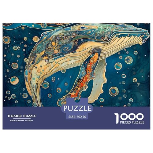 1000 Stück Wal Puzzles Perfekt Für Spieleabende Wohnungsdekoration Herausforderndes Sea Tieres Puzzle Für Erwachsene Und Kinder 70x50cm/1000pcs von UXINYOUME