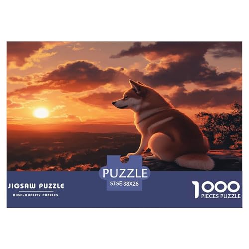 1000 Teile Akita Hund Puzzles Perfekt Für Spieleabende Wohnungsdeko Tieres Puzzle Perfekt Für Erwachsene Und Kinder 38x26cm/1000pcs von UXINYOUME