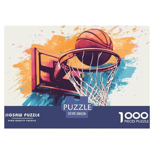 1000 Teile Basketball Puzzles Perfekt Für Spieleabende Wohnungsdekoration Herausforderndes Sport Puzzle Für Erwachsene Teenager 38x26cm/1000pcs von UXINYOUME