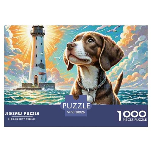 1000 Teile Beagle Puzzle Lernspiel Spielzeug Wohnungsdekoration Hund Puzzle Perfekt Für Damen, Herren, Kinder Ab 14 Jahren 38x26cm/1000pcs von UXINYOUME