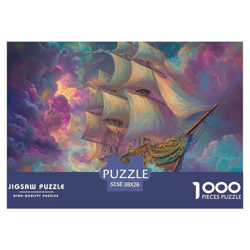 1000 Teile Canvas Boot Puzzle Lernspiel Spielzeug Wohnungsdekoration Segeln Abenteuer Puzzle Perfekt Für Damen, Herren, Kinder Ab 14 Jahren 38x26cm/1000pcs von UXINYOUME