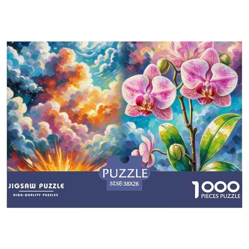 1000 Teile Dendrobium Orchideeeeeeee Puzzles Familien-Puzzlespiel Wohnungsdekoration Anspruchsvolles Blumen Puzzle Für Damen, Herren, Kinder Ab 14 Jahren 38x26cm/1000pcs von UXINYOUME
