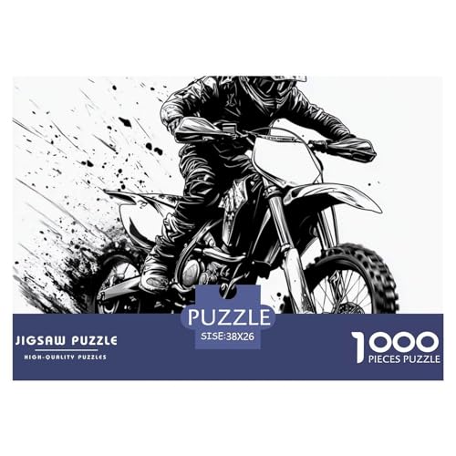 1000 Teile Dirt Bike Puzzle Perfekt Für Spieleabende Wohnungsdekoration Mountainbike Puzzle Perfekt Für Damen, Herren, Kinder Ab 14 Jahren 38x26cm/1000pcs von UXINYOUME