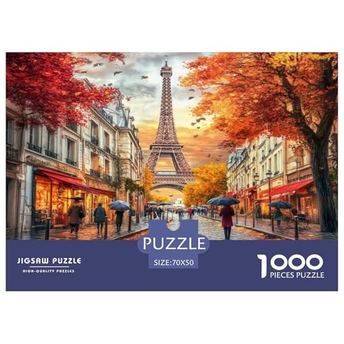 1000 Teile Eiffelturm Puzzle Perfekt Für Spieleabende Wohnungsdeko The Iron Lady Puzzle Perfekt Für Damen, Herren, Kinder Ab 14 Jahren 70x50cm/1000pcs von UXINYOUME