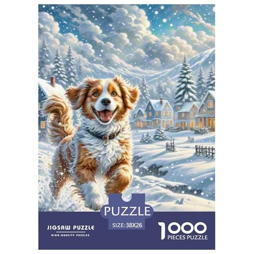 1000 Teile Englischer Springer Spaniel Puzzle Perfekt Für Spieleabende Heimdekoration Anspruchsvolles Hübsches Tier Puzzle Für Damen, Herren, Kinder Ab 14 Jahren 38x26cm/1000pcs von UXINYOUME