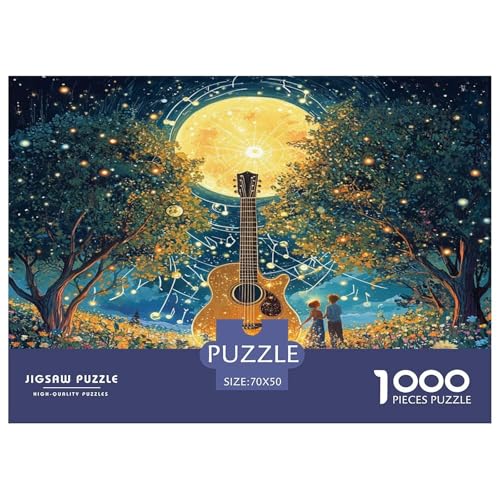 1000 Teile Gitarre Puzzle Lernspiel Spielzeug Wohnungsdeko Musikinstrumente Puzzle Perfekt Für Damen, Herren, Kinder Ab 14 Jahren 70x50cm/1000pcs von UXINYOUME