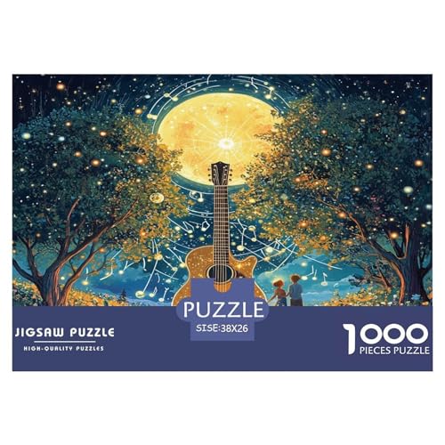 1000 Teile Gitarre Puzzles Perfekt Für Spieleabende Wohnungsdeko Musikinstrumente Puzzle Perfekt Für Erwachsene Und Kinder 38x26cm/1000pcs von UXINYOUME