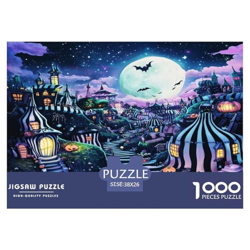1000 Teile Halloween Dorf Puzzle Perfekt Für Spieleabende Wunderschönes DekoRatteteteteion Herausforderndes Spooky Season Puzzle Für Erwachsene Und Kinder 38x26cm/1000pcs 1000 Teile Halloween Dorf Puzzle Perfekt Für Spieleabende Wunderschönes DekoRatteteteteion Herausforderndes Spooky Season Puzzle Für Erwachsene Und Kinder 38x26cm/1000pcs von UXINYOUME
