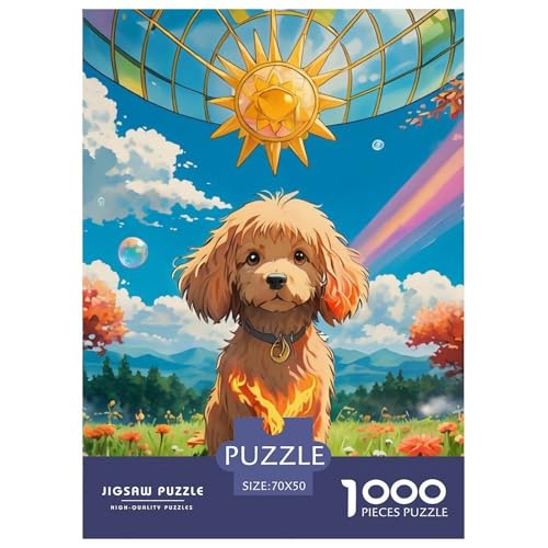 1000 Teile Hund Puzzle Perfekt Für Spieleabende Wunderschönes Dekoration Herausforderndes Cute Hund Puzzle Für Erwachsene Und Kinder 70x50cm/1000pcs von UXINYOUME