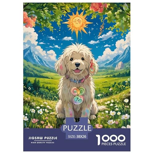 1000 Teile Hund Puzzles Perfekt Für Spieleabende Wunderschönes Dekoration Anspruchsvolles Cute Hund Puzzle Für Erwachsene Und Kinder 38x26cm/1000pcs von UXINYOUME