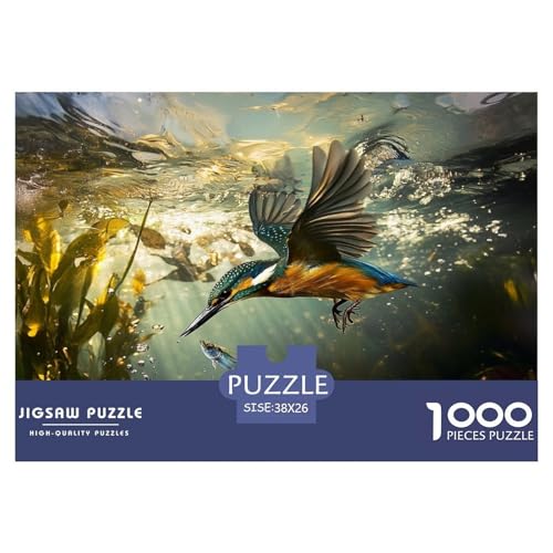 1000 Teile KingFischer Puzzle Familien-Puzzlespiel Wunderschönes DekoRatteteteteion Anspruchsvolles Wildtiere Puzzle Für Erwachsene Und Kinder 38x26cm/1000pcs von UXINYOUME