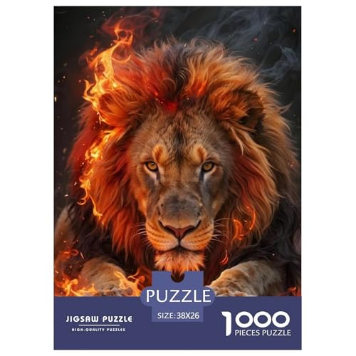 1000 Teile Löwen Puzzle Perfekt Für Spieleabende Wohnungsdekoration Wildtiere Puzzle Perfekt Für Damen, Herren, Kinder Ab 14 Jahren 38x26cm/1000pcs von UXINYOUME