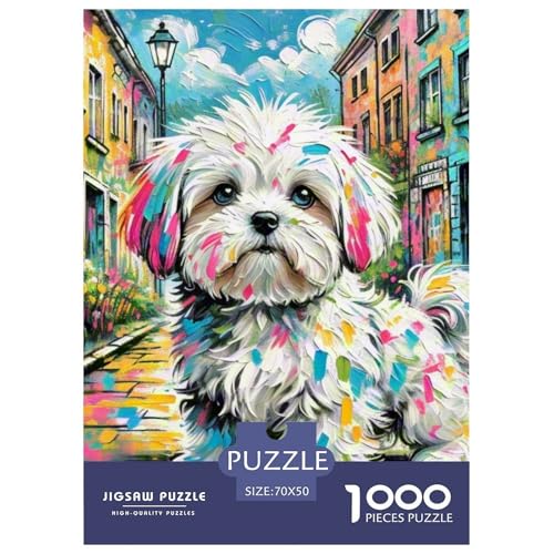 1000 Teile Malteserr Puzzle Perfekt Für Spieleabende Wohnungsdekoration Hübsches Tier Puzzle Perfekt Für Damen, Herren, Kinder Ab 14 Jahren 70x50cm/1000pcs 1000 Teile Malteserr Puzzle Perfekt Für Spieleabende Wohnungsdekoration Hübsches Tier Puzzle Perfekt Für Damen, Herren, Kinder Ab 14 Jahren 70x50cm/1000pcs von UXINYOUME